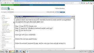 How to pay Standard Chartered credit card bill online through other bank debit card [upl. by Lomasi733]