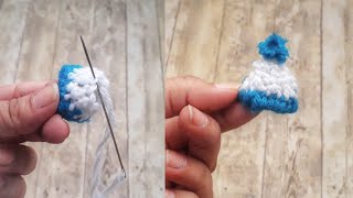 Easy DIY Winter Woollen Cap for Laddu Gopal using NeedleNo Knit No Crochet WoollenQuicky Crafts [upl. by Eocsor997]