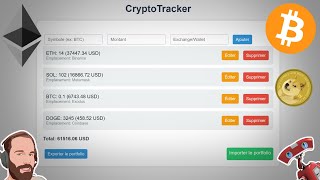 Un Portfolio Crypto Simple et gratuit en html et JavaScript [upl. by Anatollo250]