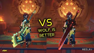 Fang Of The Mountain King VS Wolf Gravestone Kinich Weapon Showcase [upl. by Wohlert501]