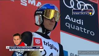 Gregor Schlierenzauer  2535 m Fall Planica 201718 [upl. by Oballa511]