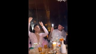 JENNIFER WILLIAMS SHOWS OFF ENORMOUS WEDDING RING AT HER BIRTHDAY PARTY jenniferwilliams bbwla [upl. by Yeltihw203]