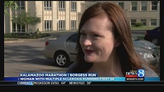 Woman with MS to run event in Kzoo Marathon [upl. by Leeban]