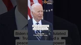 Biden says he congratulated Trump and assured a peaceful transfer of power [upl. by Hollerman]