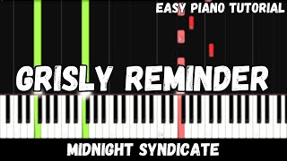 Midnight Syndicate  Grisly Reminder Easy Piano Tutorial [upl. by Loginov]