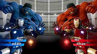 Hulk Iron Man Blue vs Hulk Iron Man Red Fight  Marvel vs Capcom Infinite PS4 Gameplay [upl. by Eznyl]