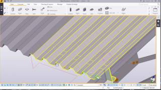 How to Place Roofing Sheets in TEKLA STRUCTURES 2016 [upl. by Alrich]