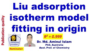 Liu adsorption isotherm model fitting in origin [upl. by Melony]