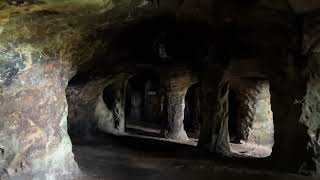 Inside the Grotto caves at Hawkstone Follies Hawkstone Park WestonunderRedcastle Shropshire [upl. by Egni57]