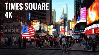 Relaxing Walk around TIMES SQUARE  Manhattan New York 🗽 4k  rush hour October 2024 [upl. by Ydoc917]