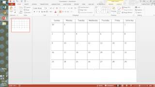 How to create a calendar in Powerpoint [upl. by Siroval]