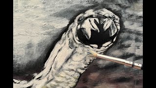 Ancylostoma caninum PAINTING TIMELAPSEprogress artchannel [upl. by Eisler]