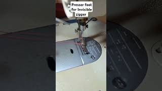 Presser foot for invisible zipper tutorial tips shortsvideo shorts [upl. by Wyatt]