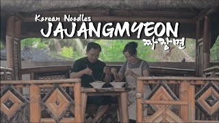 Cooking Korean Food Black Noodles Jajangmyeon Recipe in Countryside Philippines [upl. by Lah987]