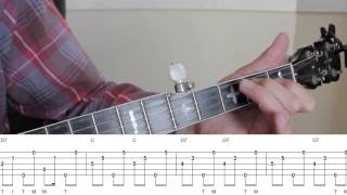 Beginning Bluegrass Banjo  Lesson 14  Simple arrangement of Eight More Miles To Louisville [upl. by Zosema]