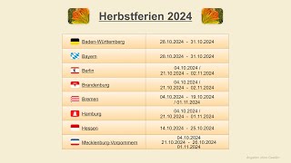 Herbstferien 2024 [upl. by Noirod]