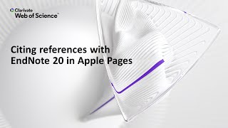 A class recording citing references with EndNote 20 in Apple Pages [upl. by Delaney411]