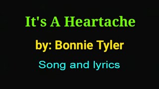 Its a Heartache by Bonnie Tyler Song and lyrics [upl. by Ahsercal]