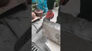 12inch lithium electric saw cutting lightweight brickschainsawshardwaretoolsviralvideoforyou [upl. by Gingras]