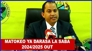 MATOKEO YA DARASA LA SABA 20242025 HAYA HAPA NECTA IMETANGAZA MATOKEO YA DARASA LA SABA [upl. by Auqinehs]