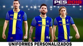 PES 2019  DESCARGA DE PLANTILLA PARA CREAR UNIFORMES PERSONALIZADOS [upl. by Cordle]