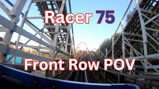 Racer 75 Front Row POV At Kings Dominion [upl. by Grete667]