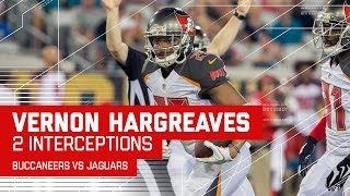 Rookie Vernon Hargreaves Picks Off Jaguars Twice  Buccaneers vs Jaguars Preseason  NFL [upl. by Nessah]