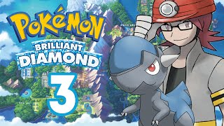 POKÉMON BRILLIANT DIAMOND 3  O Primeiro Ginásio  Nintendo Switch [upl. by Nyral105]