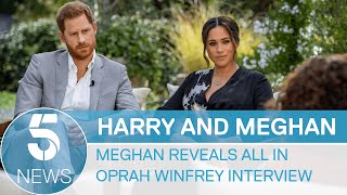 Harry and Meghan Royal Family racism claims made in explosive Oprah interview  5 News [upl. by Yednil]