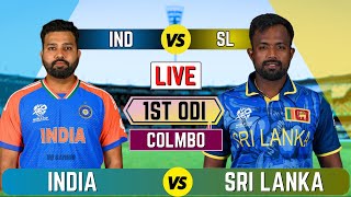 Live India vs Sri Lanka 1st ODI  IND vs SL Live Cricket match Today [upl. by Aratahc]