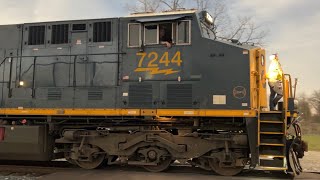 CSX TRAIN DURING COMPLETE SOLAR ECLIPSE TOTALITY  Deshler Ohio [upl. by Ashlin]