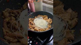 Delicious Fried Konjac noodle shortskonjacnoodlesporkrecipes highfiberfoodseasyrecipe cooking [upl. by Dilly107]