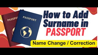 How to add Surname in Passport Wife Name Change in Passport Mother Name Change in Passport Gazette [upl. by Libby]