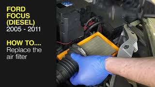 Ford Focus 2005  2011 Diesel  Replace the air filter [upl. by Enylodnewg136]