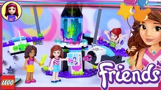 Lego Friends Amusement Park Space Ride Build Review Silly Play  Kids Toys [upl. by Neltiak]