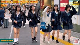 4k hdr Japan travel 2024  Walk in Shibuya 渋谷 Tokyo Japan  Relaxing Natural City ambience [upl. by Merla]