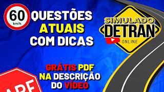 SIMULADO DETRAN ONLINE│60 QUESTÕES ATUAIS COM DICAS ESPECIAIS [upl. by Garcon87]