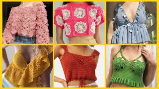 Beautiful crochet tunic top ideas 2024 [upl. by Darell82]