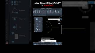 ✨ HOW TO AUTOMATICALLY ALIGN THE SOCKET IN AutoCAD  autocadtips autocadblocks [upl. by Otila82]