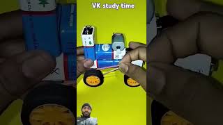 How to make Rc car with 9v battery and motor  simple science projects scienceproject ytshots [upl. by Norted]