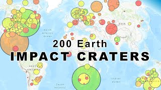 200 Earth Impact Craters Mapped by Size and Age [upl. by Ralli]