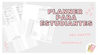 PLANNER ESTUDIANTIL GRATUITO PDF  ORGANIZACIÓN ESTUDIANTIL [upl. by Aihsenal]