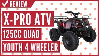 XPRO ATV for Sale 125cc ATV Quad Youth 4 wheeler Review [upl. by Ayifas346]