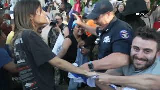 Protest and Clashes outside Trumps Bronx Rally in Crotona Park [upl. by Airdni]