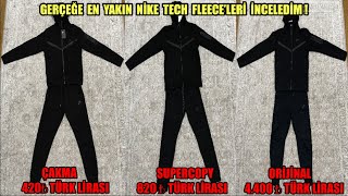 EN KALİTELİ 3 NİKE TECH FLEECE   ORİJİNAL  SUPERCOPY  ÇAKMA KIYASLAMASI TRDE TEK [upl. by Ainigriv]