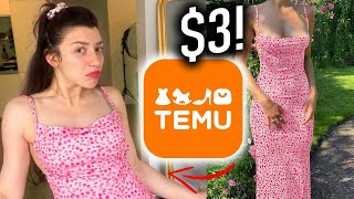 I tested TEMUs DISTURBINGLY CHEAP DRESSES [upl. by Aihpos]