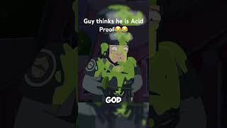 I dont think he is acid proof😂😂 rickandmorty funny funnyvideo [upl. by Yelsiap]