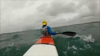 Surfski downwind portsall RACE 2014 [upl. by Kendricks811]