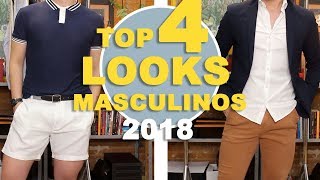 TOP 4 LOOKS MASCULINOS PARA FICAR ESTILOSO NO ANO NOVO 2018  MODA MASCULINA  MENS STYLE [upl. by Agnola]