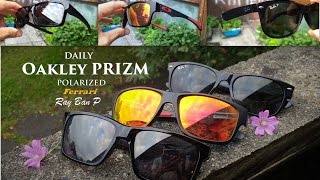 OAKLEY MAINLINK PRIZM with JUPITER Carbon Ferarri and WAYFARER Polarized [upl. by Kcirdez]